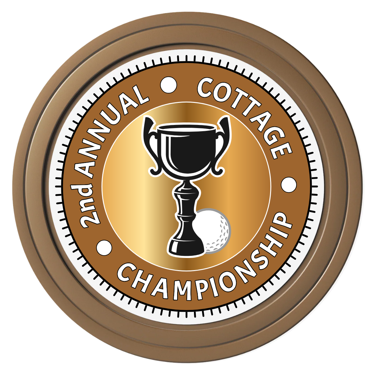 Club Champion Composite Poker Chips - Brown / Solid - Front