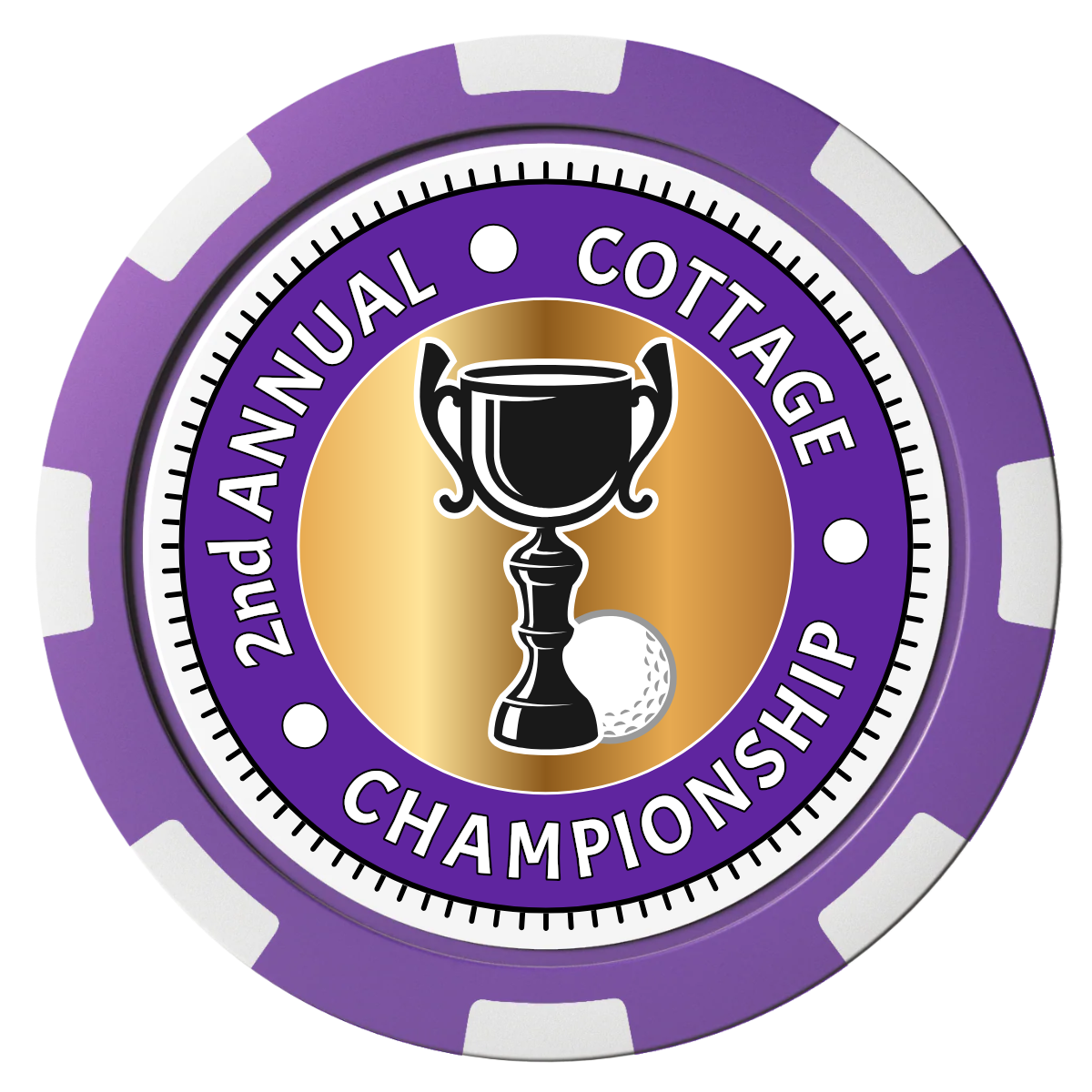 Club Champion Composite Poker Chips - Purple / 8 Spot - Front