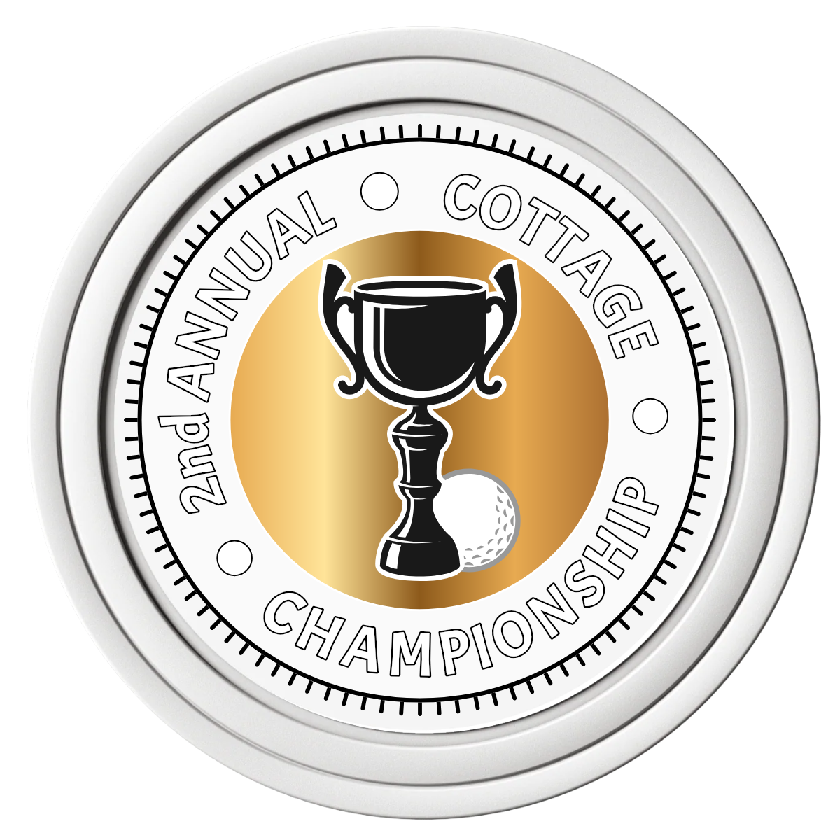 Club Champion Composite Poker Chips - White / Solid - Front