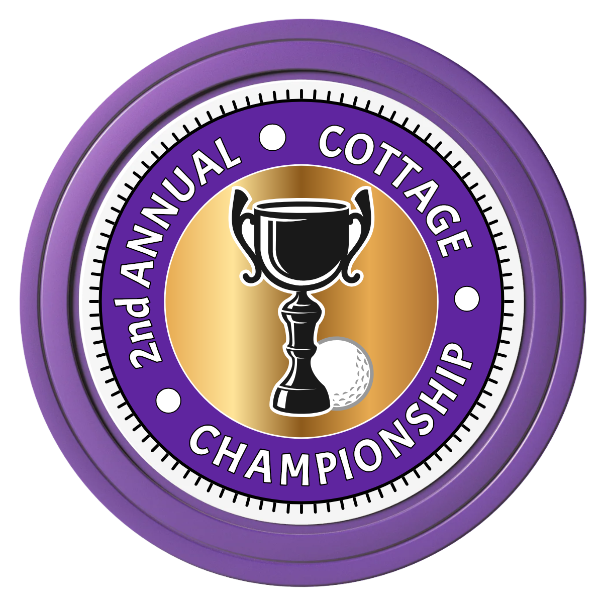 Club Champion Composite Poker Chips - Purple / Solid - Front