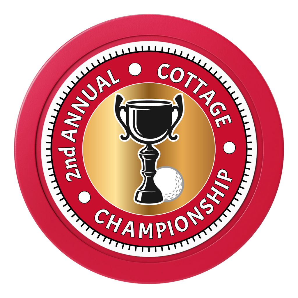 Club Champion Dealer Button - 50mm / 2 inch Size - Red - Front
