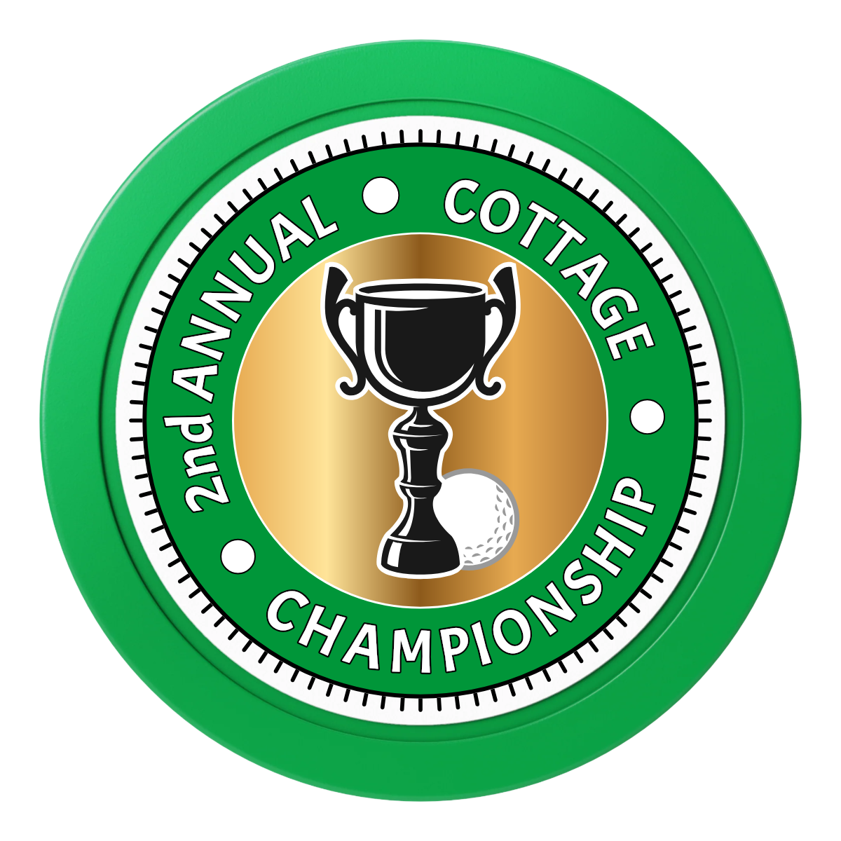 Club Champion Dealer Button - 50mm / 2 inch Size - Green - Front