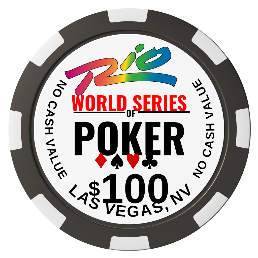 WSOP Magnetic Composite Poker Chips - Black / 8 Spot - Front